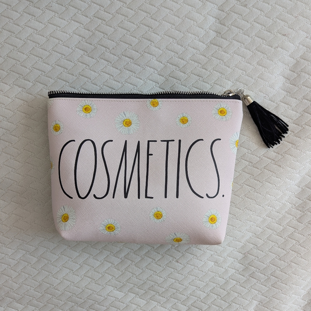 Pink Daisy Cosmetic Makeup Bag